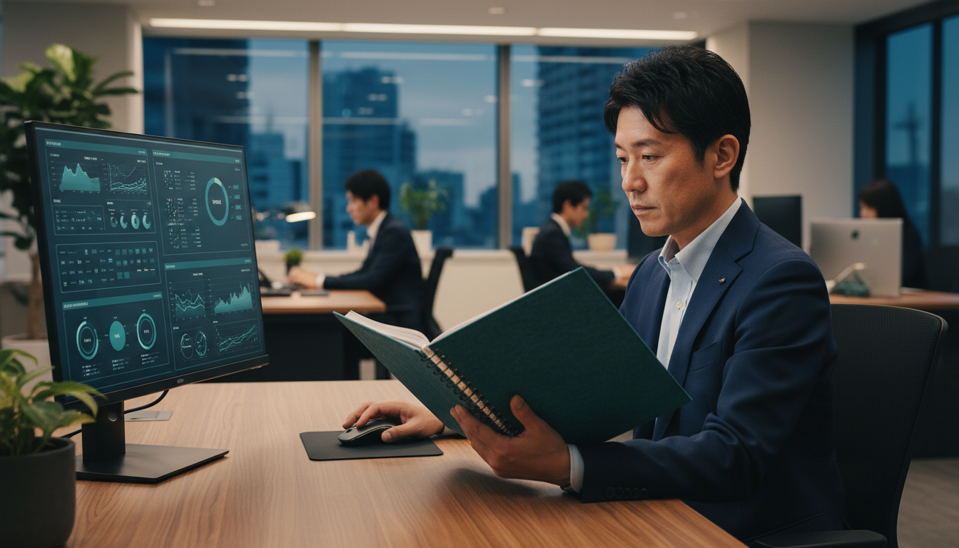 【事業設計】労働時間に依存しない仕組みを作る3つの基本ステップ!時間労働から脱却するビジネスモデル構築法で人が確認している場面