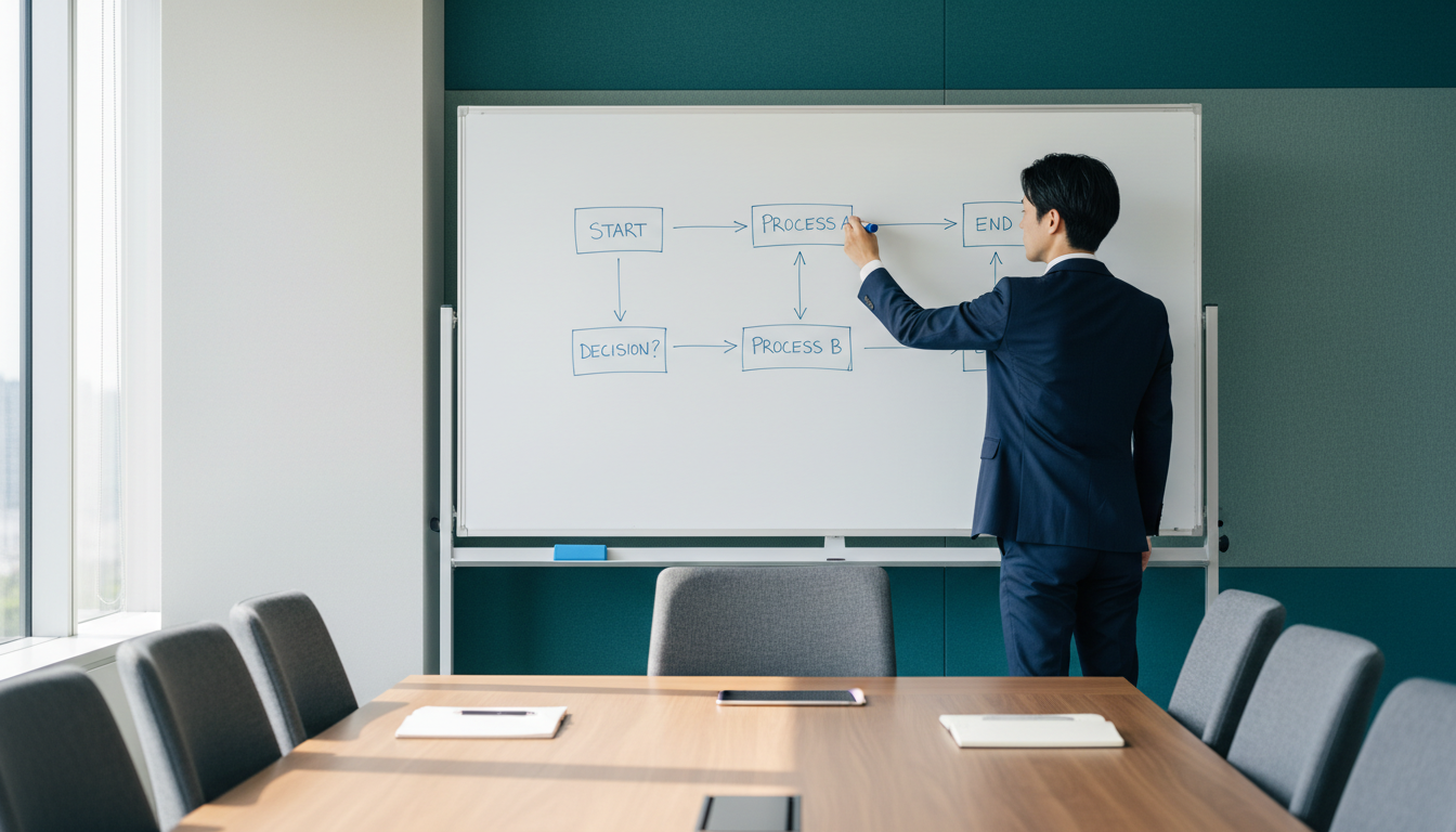 【業務 標準化 自動化】失敗を防ぐ！仕事を自動化する前に標準化が必要な理由と実践チェックリストの実践場面