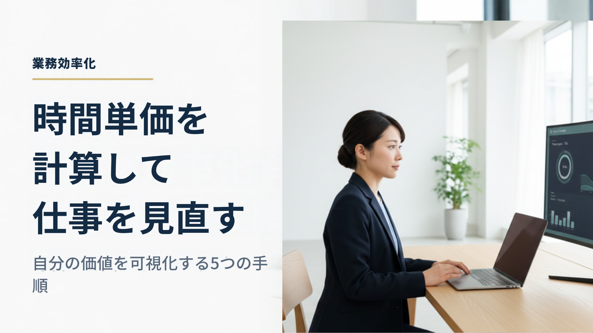 仕事の時間単価の計算のしかた｜数字にすると見えてくる時間の使い方